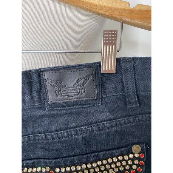 Men’s size 38 x 30 robins jeans black denim straight leg jeans - Picture 8 of 12